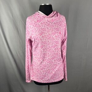 Scales Gear Performance Top Womens Large Pink Jungle Sail Hooded Gym Training